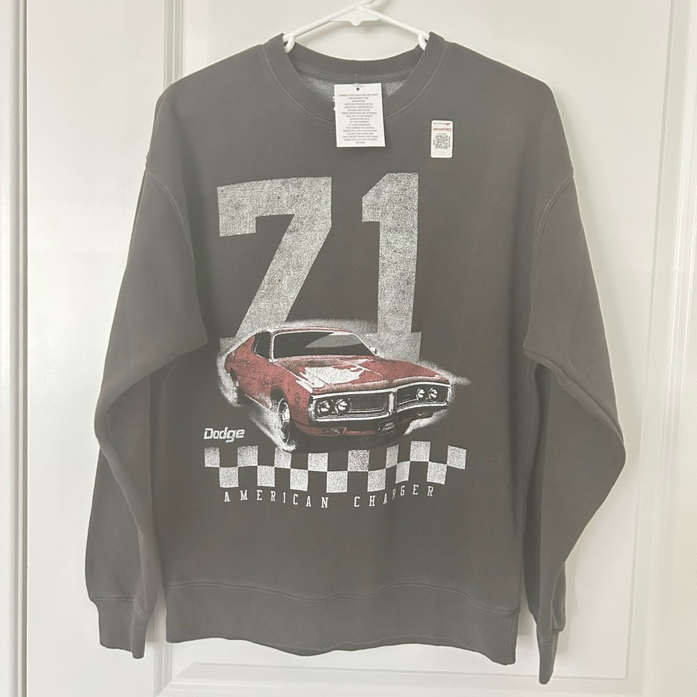 Vintage Dodge Women’s Sweater Gray, Size S, Brand New